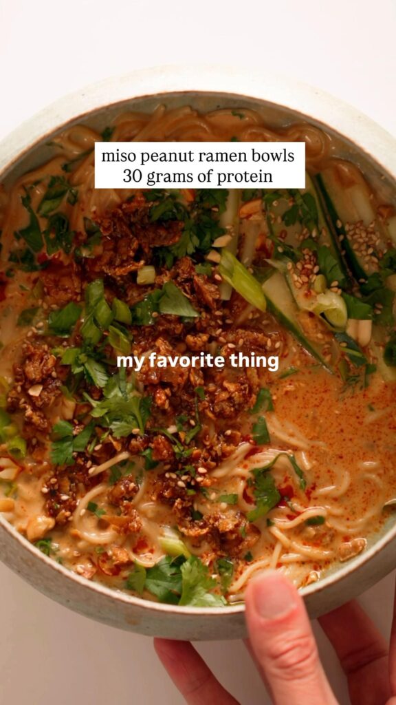 miso peanut ramen bowls