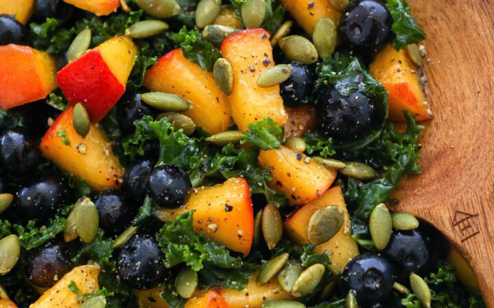 peach kale salad recipe