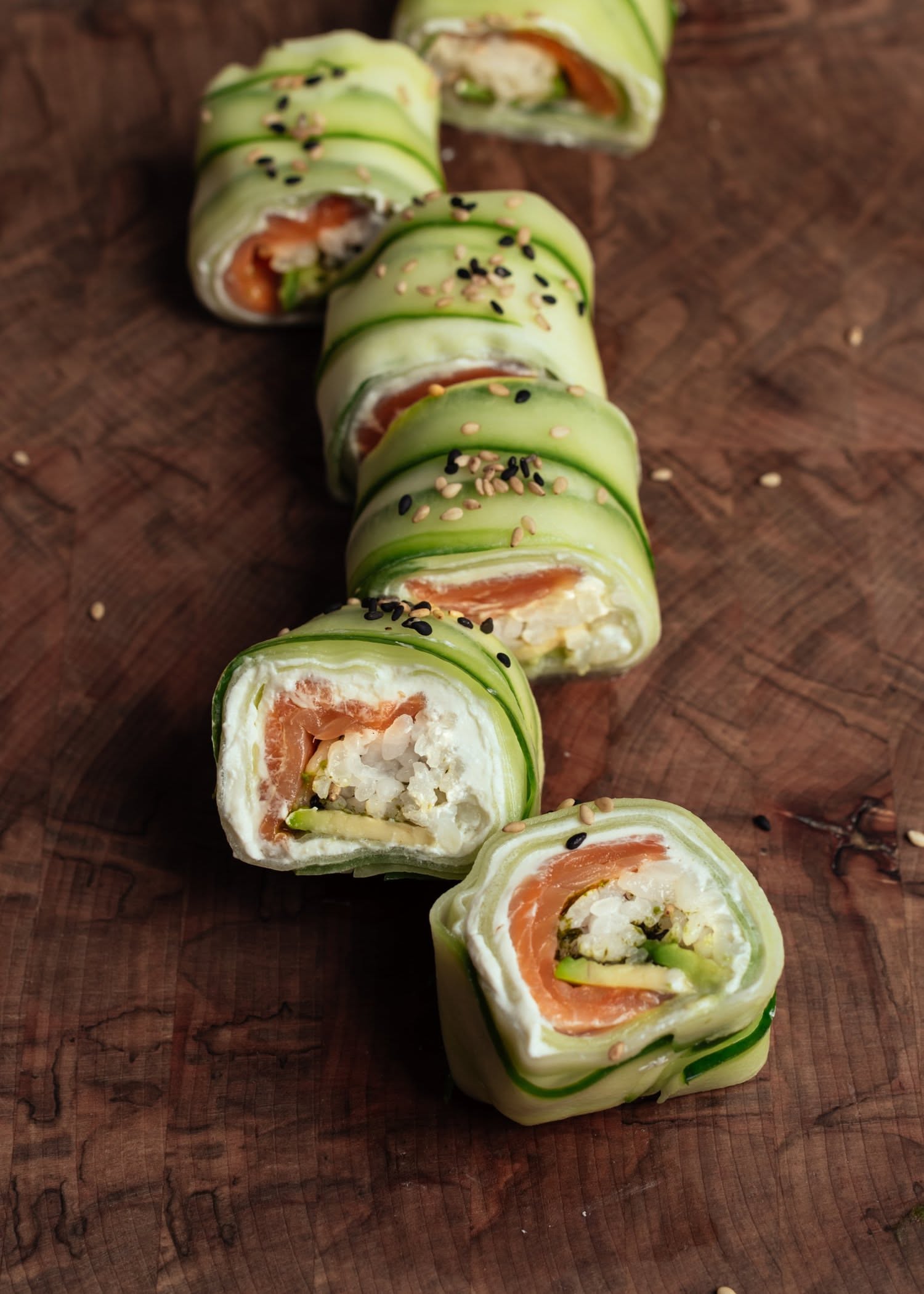 Cucumber Sushi Without Rice