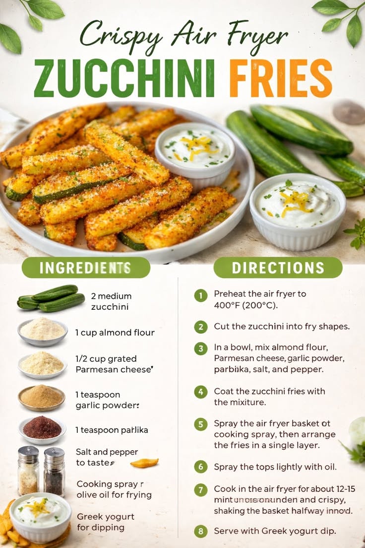 Air Fryer Zucchini Fries Healthy