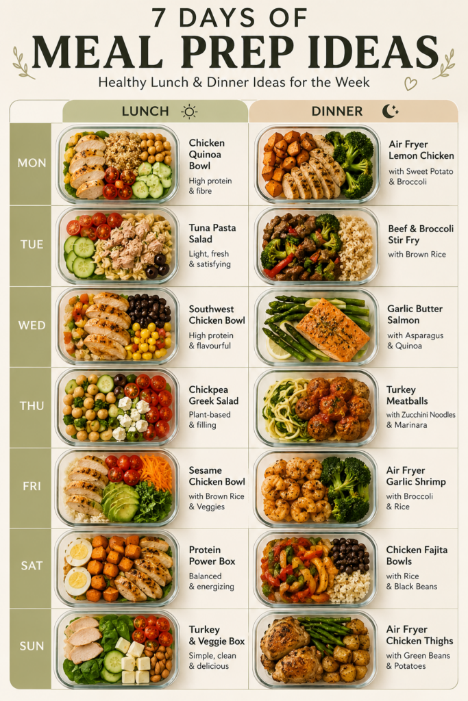 healthy lunch ideas for meal prep